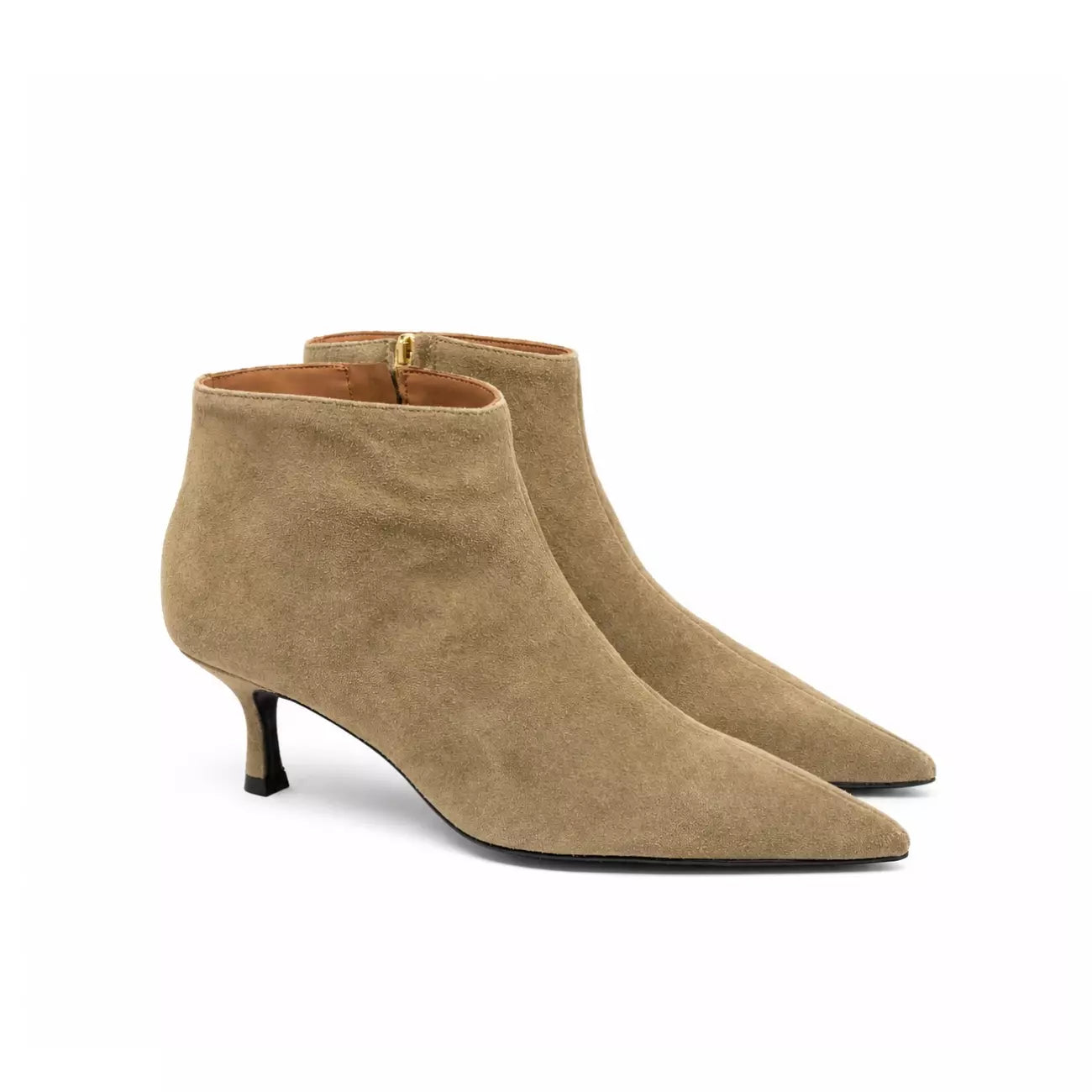 Tronchetto in crosta taupe con tacco 5 cm  | Michele Lopriore