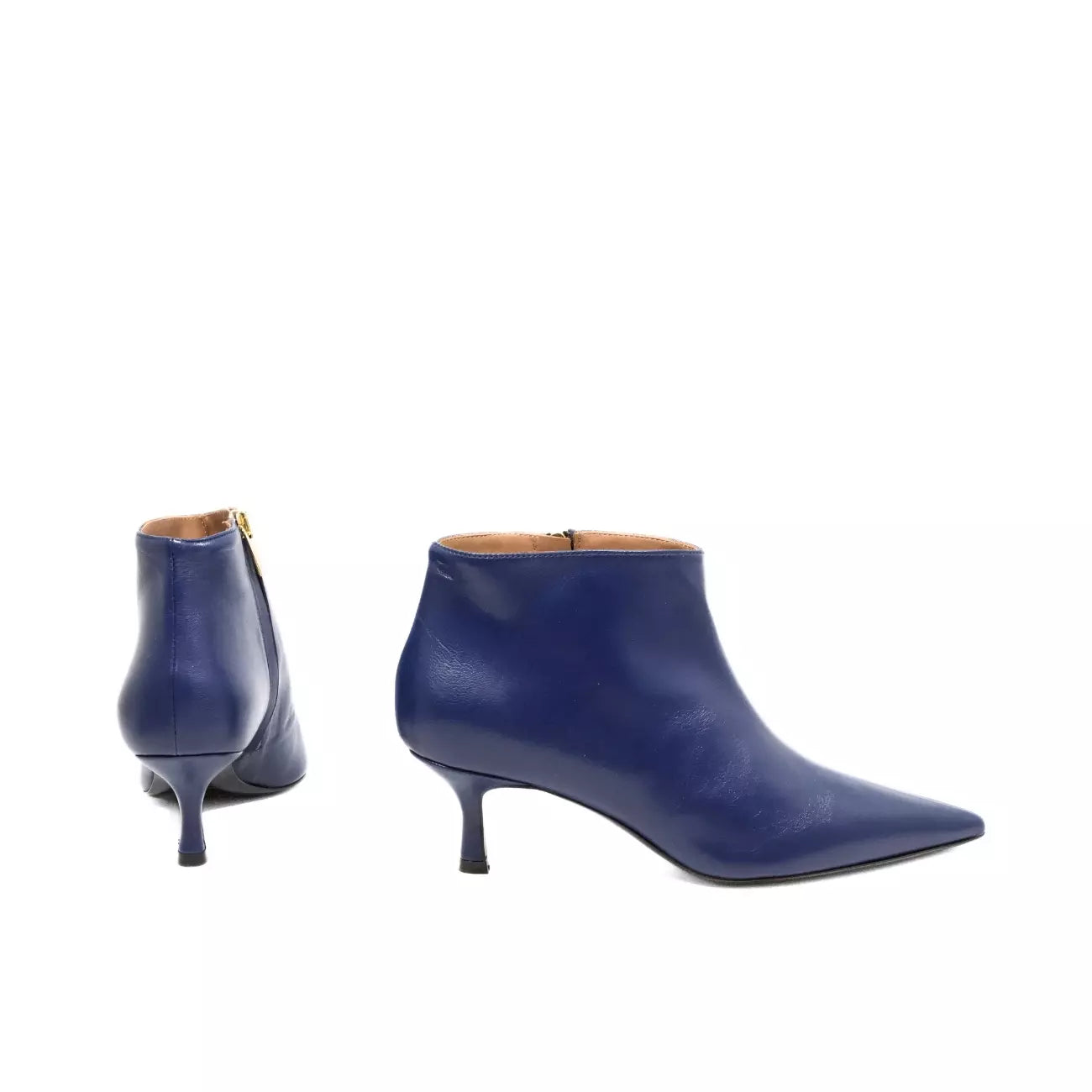 Tronchetto in blu classico con tacco 7 cm | Michele Lopriore